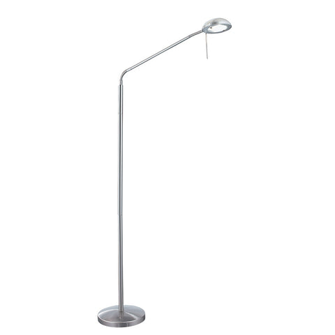 *CLEARANCE* Floor-Standing Flexible Neck Lamp in Silver or Brass. Searchlight 3251