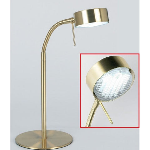 Endon Lighting Satin Brass Finish Adjustable Desk Lamp 102-TLSB