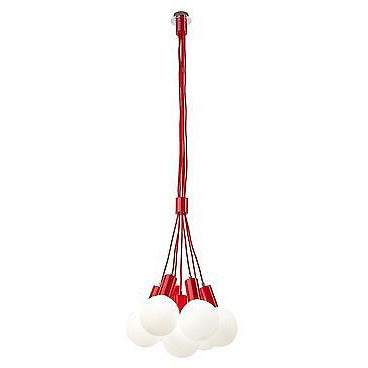 *Clearance* SOMPEX 'Molly' Bauble Ceiling Light Pendants Frosted Glass Chrome or Red, [product_variation] - Freedom Homestore