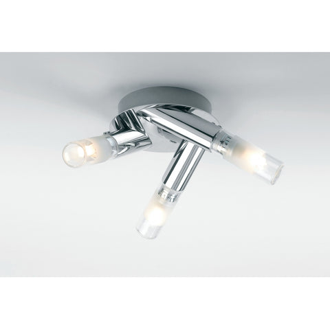 Endon 'Baron'. Flush Bathroom Ceiling Pendant Light. Chrome