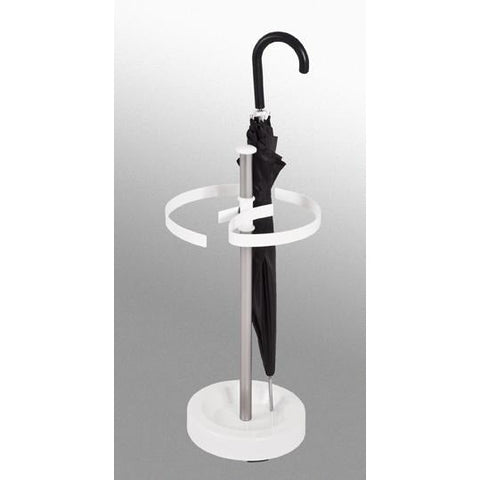Modern Style Chrome Umbrella Stand. High Gloss White. 26350