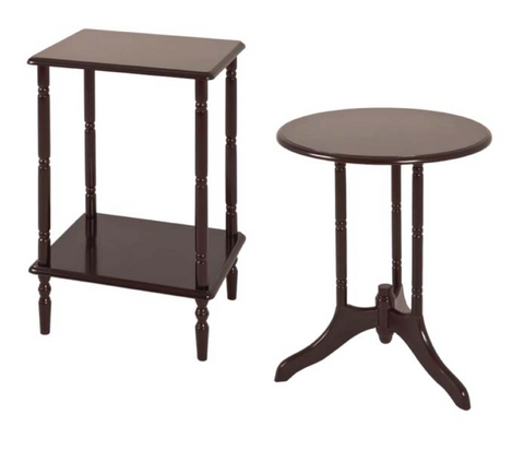 Traditional Dark Lacquer Solid Wood Tables. Telephone Hallway Console Table.