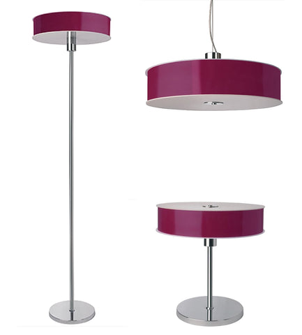 Esprit 'Lounge' Designer Matching Light Range. Purple Acrylic Finish Lighting.