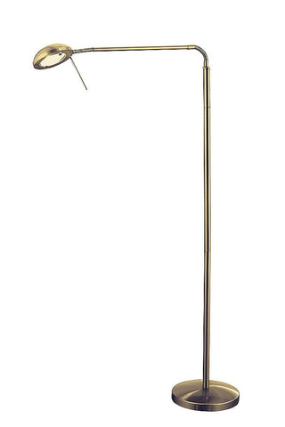 *CLEARANCE* Floor-Standing Flexible Neck Lamp in Silver or Brass. Searchlight 3251