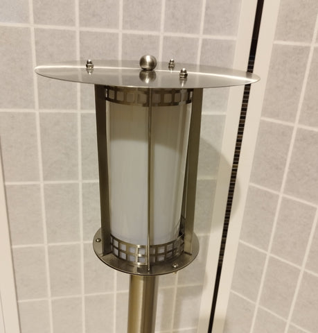Searchlight 328-900 Stainless Steel Outdoor Garden Driveway Bollard Post Light.
