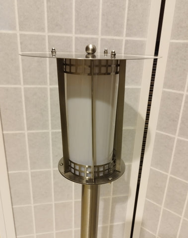 Searchlight 328-900 Stainless Steel Outdoor Garden Driveway Bollard Post Light.