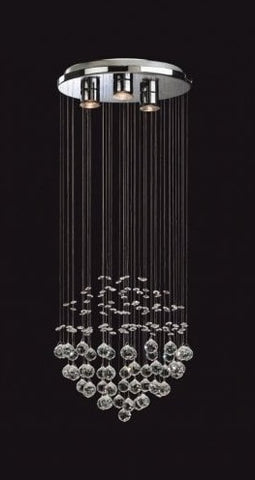 Firstlight "Scala" Dangle Style Ceiling Chandelier Light 3302CH Chrome & Crystal