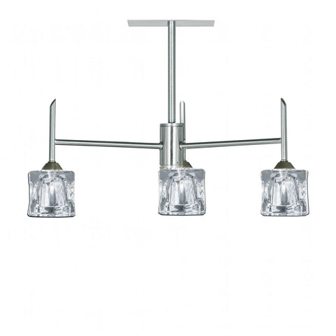 Searchlight "Ice Cube" 4343-3 Chrome Chandelier Ceiling Light