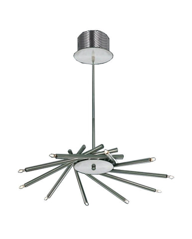 Searchlight "Fan" Pole Chandelier Celing Light, Chrome 5010-10