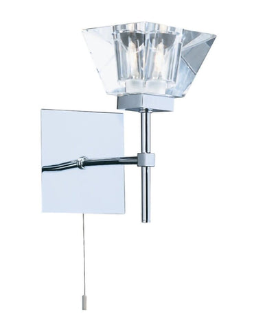 Searchlight "Ferini" 5081-1cc Cut Glass Polished Chrome Wall Light