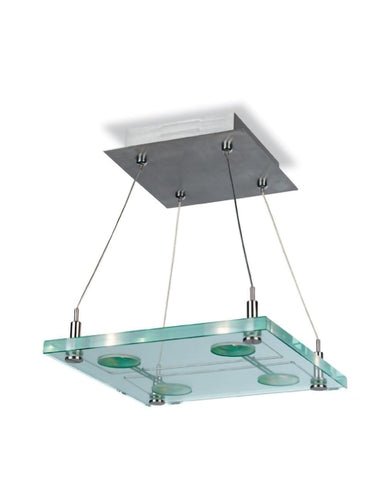 Firstlight "Solar" 4-Spot Ceiling Pendant Light 5435bs. Chunky Glass