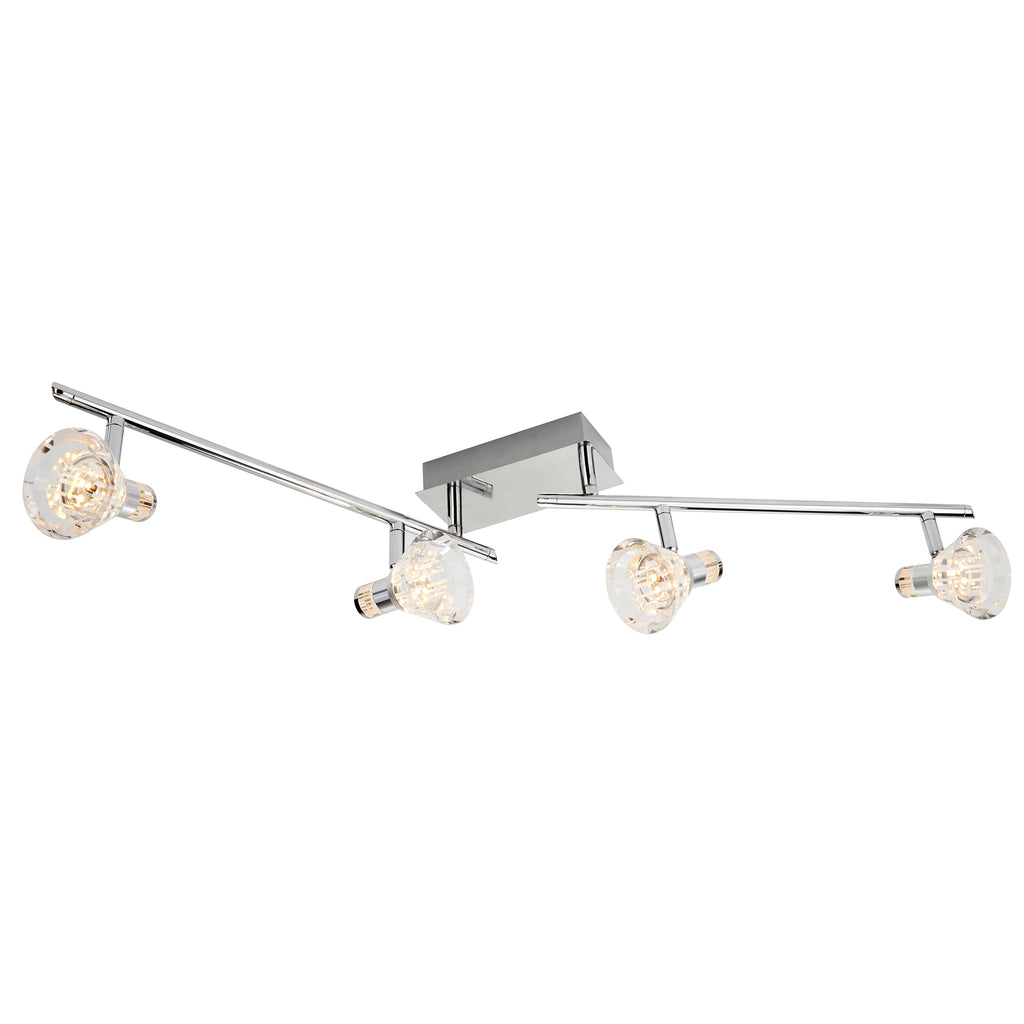 Searchlight 6364cc 'Flute' Dimmable LED IP44 Ceiling Light Bar