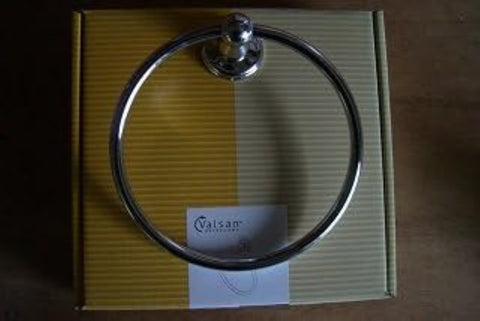Valsan "Victoria" Polished Chrome Towel Ring Holder Wall Mounted 67040CR