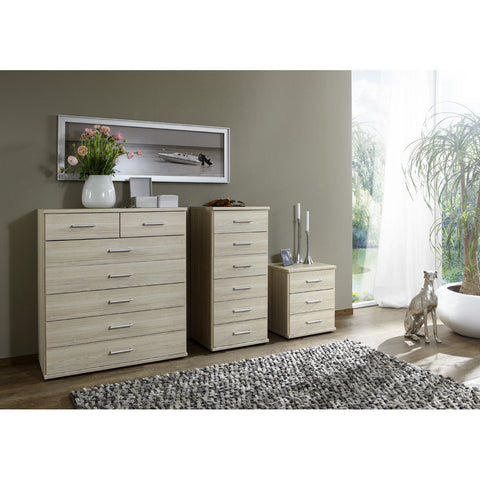 Qmax "Ambassador" Drawer Chest Range. Washed Oak Finish., [product_variation] - Freedom Homestore