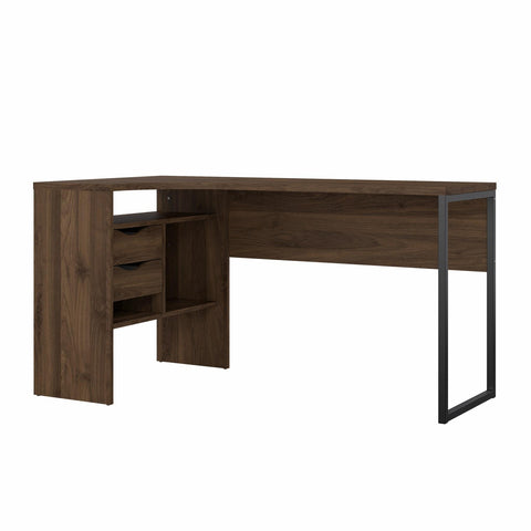 Tvilum Corner Desk. Walnut Finish. Computer/PC Desk W Storage 80118