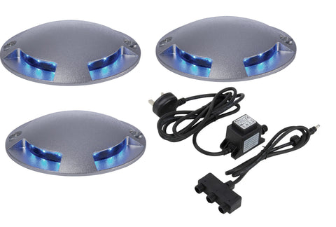 Firstlight Aluminium Walkover LED Kit. Garden Decking Outdoor. 8245al + 8248