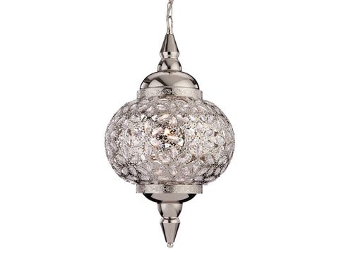 Firstlight "Taj" Indian Style Ceiling Pendant Light 8648CH Chrome & Acrylic