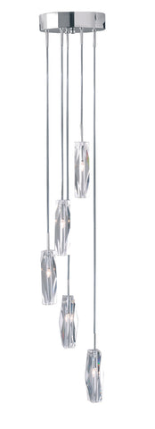 Searchlight "Sculptured Ice" Dangle Chandelier Celing Light Pendant 885-5