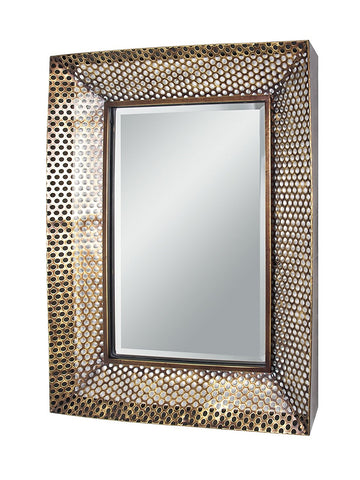 Haku Punched Metal Copper Effect Frame Wall Mirror