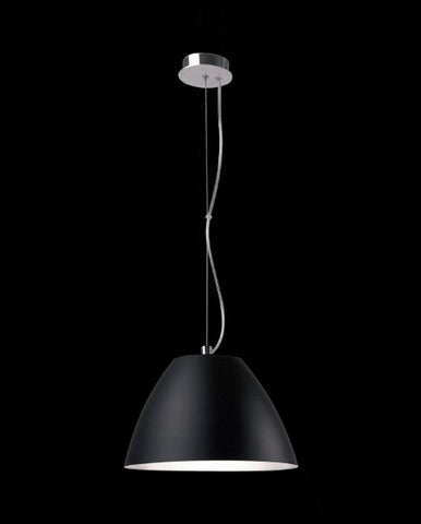 Sompex 'Gini' Height-Adjustable Black Aluminium & Chrome Ceiling Pendant Light