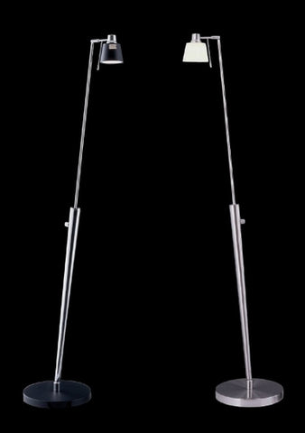 Sompex 'Juppy' Floor Standing Lamp Light, Black Chrome or White Glass