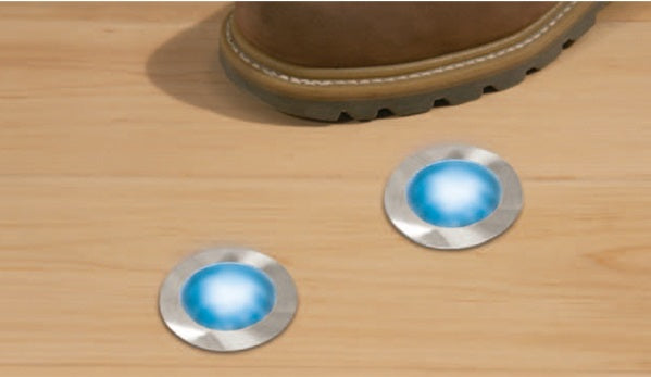 CLEARANCE - 6-Pack of Blue Searchlight Walkover LED Recessed Deck Lights