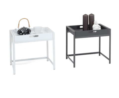 "Annika" Side / End Table, with Removable Serving Tray Tabletop.