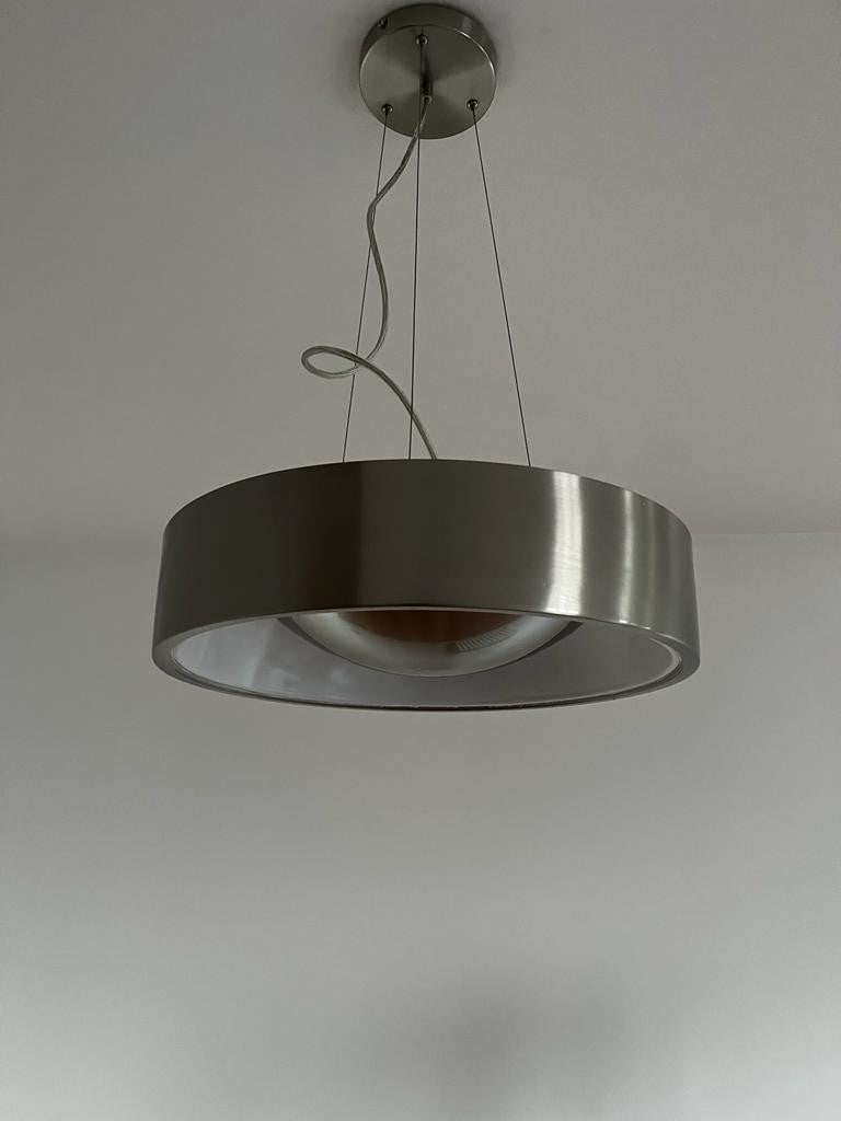 Searchlight 'Carra' Ceiling Pendant Light. Halo Effect. Adjustable Height
