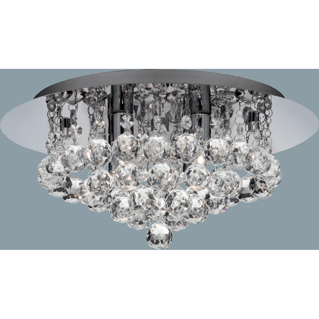 Marco Tielle "Lanna" Six Light Ceiling Chandelier with Clear Droplets  RRP ?149, [product_variation] - Freedom Homestore