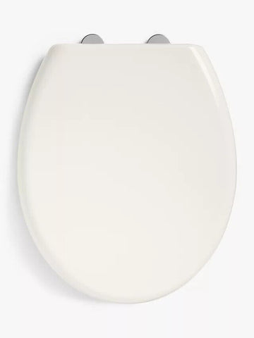 White Soft Close Toilet Seat. Top or Bottom Fix, Easy Clean. John Lewis Baltic