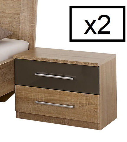 *Clearance* Rauch Bedside Drawer Tables. Pack of 2.