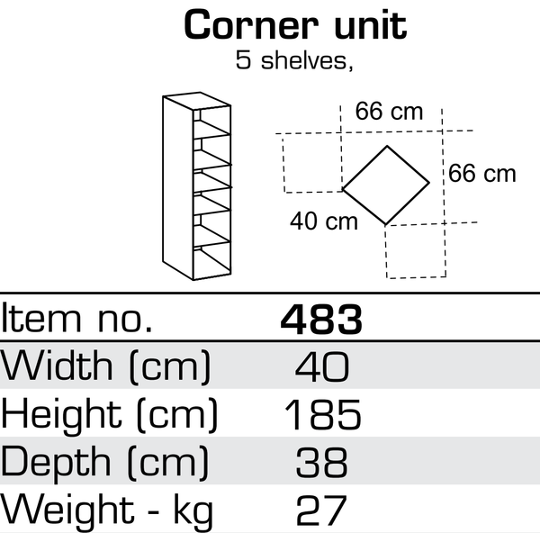 Qmax 40cm Bookcase / Shelving / Corner Piece. Any Room Range. – Freedom ...