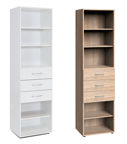 Qmax 30cm / 40cm / 50cm Bookcase Shelving With Drawers. Any Room Range.
