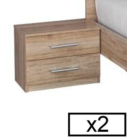 *Clearance* Rauch Bedside Drawer Tables. Pack of 2.