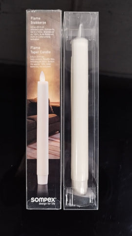 Sompex 'Flame' Real Wax LED Candles & Matching Candelabra Table Lamp Light.