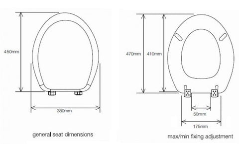 White Soft Close Toilet Seat. Top or Bottom Fix, Easy Clean. John Lewis Baltic