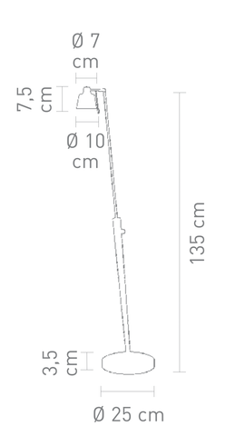 Sompex 'Juppy' Floor Standing Lamp Light, Black Chrome or White Glass