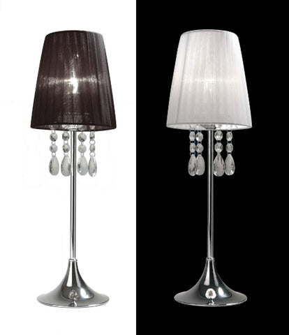 Sompex 'Organza' Table / Desk Lamp Range. Tall Single-Light Chandelier Lamp.