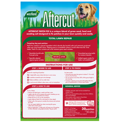 Westland Aftercut Patch Fix, Total Lawn Repair, Seed Feed Weed, 64 Patches, 4.8 kg