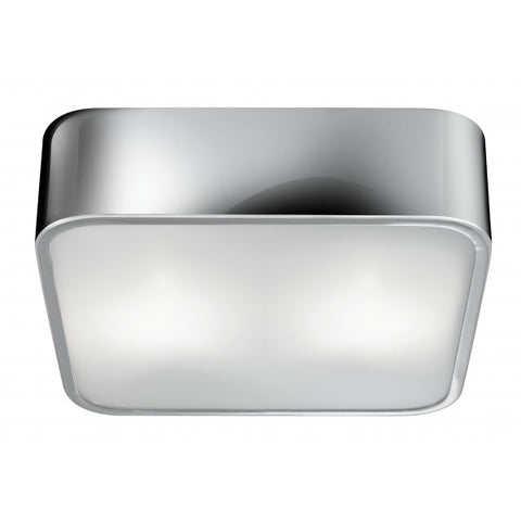Searchlight 1030-30cc Square Flush Ceiling Light, Chrome