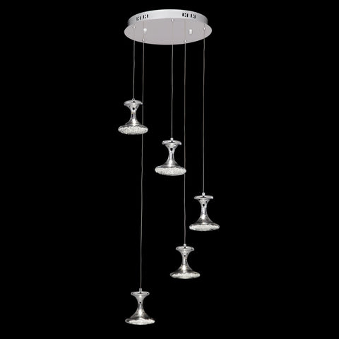 Endon "Tatiana" Range. Crystal Filled Glass Jar Chandelier Ceiling Pendant Light.