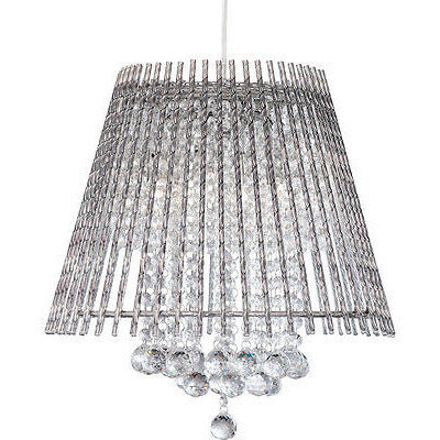 Searchlight Diamond Cut Ceiling Pendants Black Chrome Acrylic Glass, [product_variation] - Freedom Homestore