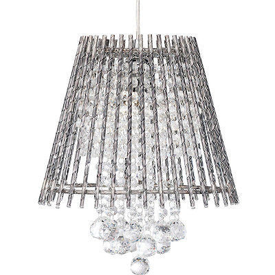 Searchlight Diamond Cut Ceiling Pendants Black Chrome Acrylic Glass, [product_variation] - Freedom Homestore