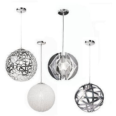 Sompex  Futuristic Range of Bauble Ceiling Pendant Lights in White & Silver, [product_variation] - Freedom Homestore