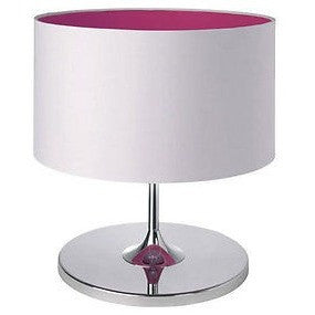Sompex 'Fuchsia' Matching Table & Floor Lamps Lights Pink & White Chrome, [product_variation] - Freedom Homestore
