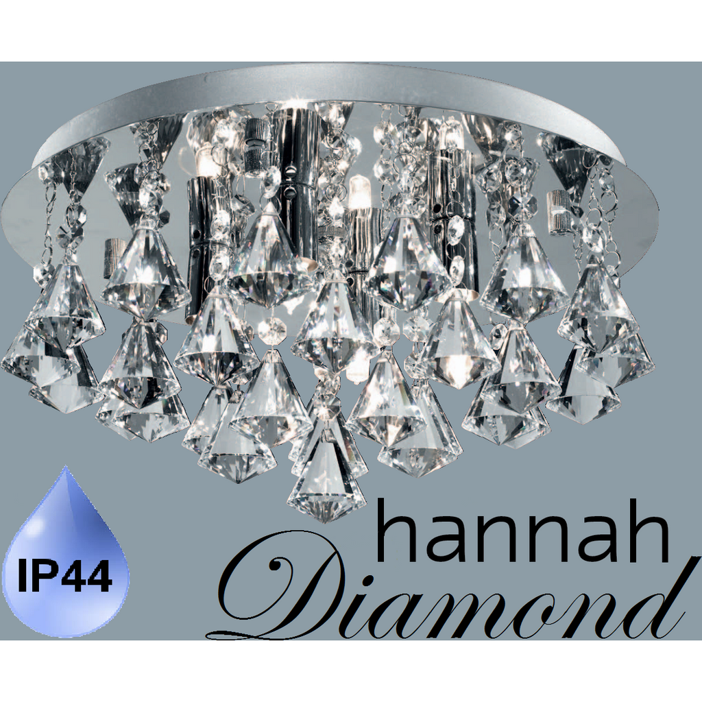 Marco Tielle BATHROOM IP44 "Hannah Diamond" 4 Light Ceiling Chandelier 2204-4CC, [product_variation] - Freedom Homestore