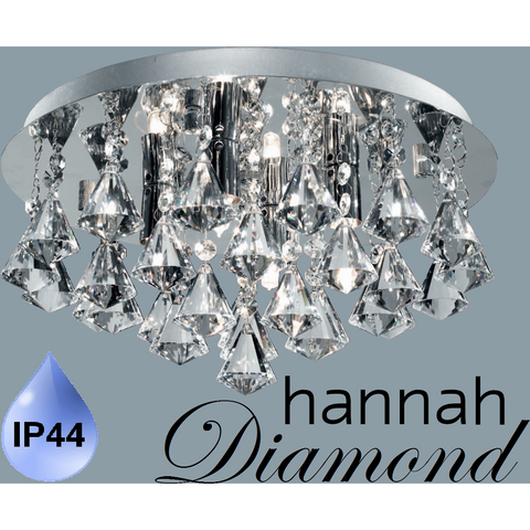 Marco Tielle BATHROOM IP44 "Hannah Diamond" 4 Light Ceiling Chandelier 2204-4CC