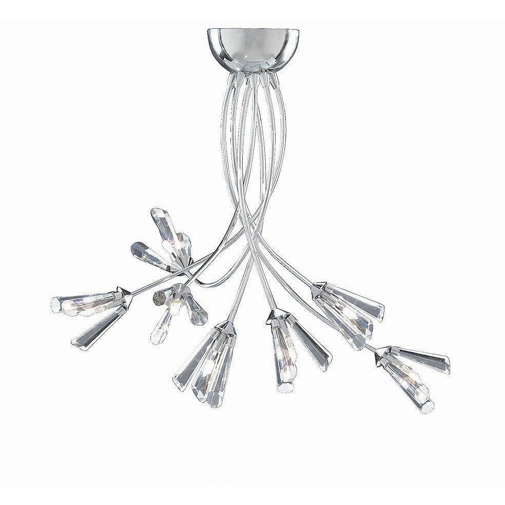 Searchlight 'Julienne' Crystal Flower Ceiling Pendant Light 2447-7, [product_variation] - Freedom Homestore