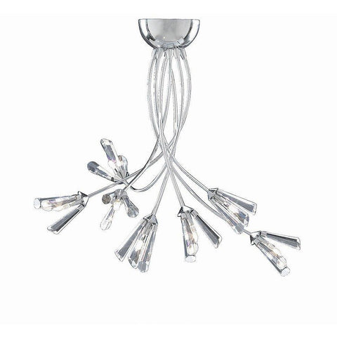 Searchlight 'Julienne' Crystal Flower Ceiling Pendant Light 2447-7