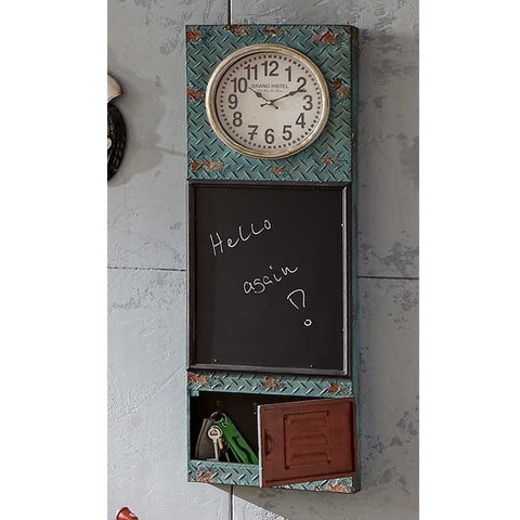 Antique Effect Weathered Wall Clock With Chalk Board. 'Rustic Range' Shabby Chic, [product_variation] - Freedom Homestore